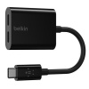 Belkin Duální USB-C audio / nabíjecí adaptér, černá F7U081btBLK