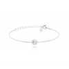 MINET Decentný strieborný náramok s bielym zirkónom JMAS0096SB16