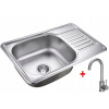 Kuchynská batéria - Oceľový umývadlo Eddie 66x42x16 Len Siphon batéria (Kuchynská batéria - Oceľový umývadlo Eddie 66x42x16 Len Siphon batéria)