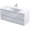 Oristo Brylant Uni skrinka 119.6x45.5x50 cm kúpeľňová skrinka pod úmývadlo stojaca biela OR36-SD2S-120-1-V3