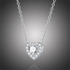 GRACE Silver Jewellery Stříbrný náhrdelník se zirkony Cristiana - stříbro 925/1000, srdce NH-SCN455/8 Stříbrná 45 cm