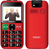 EVOLVEO EasyPhone ET, mobilní telefon pro seniory s nabíjecím stojánkem, červená