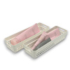 Sada 2 košíkov na organizáciu, organizéry do zásuvky KOLE 24 x 7,5 cm - biele