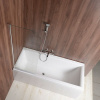 Aqualine VILMA vaňová zástena 600x1400 mm, chrom, číre sklo AQ6014