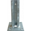 Pätka stĺpa priskrutkovaná k plotovým stĺpikom 55x35mm, kotva do záhrady