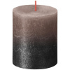 Sviečka Bolsius Rustic, valcová, Vianoce, Sunset Creamy Caramel+ Anthracite, 80/68 mm