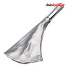 Madlo ručnej brzdy s koženou manžetou UNI - farba inox/chróm (dĺžka madla 125mm)