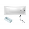 Swiss aqua technologies Obdélníková vana SAT Feel 170x70 cm smaltovaná ocel levá i pravá SATBVFEEL1704