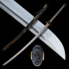 Katana TATSUTA - 2,30 Shaku, oceľ AISI 1045, imitácia hamonu, Yokote