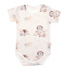 Body kr. rukáv, bavlna, zapínanie pri krku, Baby Nellys Piloti, krémové 74 (6-9m)