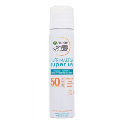 Garnier Ambre Solaire Super UV Over Makeup Protection Mist SPF50 opalovací mlha pod nebo přes make-up 75 ml unisex