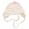 Čiapočka na zaväzovanie, bavlna, Baby Stars, pastel beige 74-80 (9-12m)