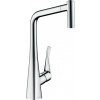 Hansgrohe Metris Select M71 - Kuchynská páková batéria 320, vyťahovateľná spŕška, 2jet, sBox, chróm 73801000