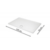 Aquatek SMC 120 x 70 cm SMC120X70 (Sprchová vanička z tvrdeného polyméru + ORIGINÁL SIFÓN)
