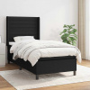 Box spring postel s matrací černá 80 x 200 cm textil Černý 3131467
