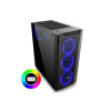 EVOLVEO Ptero Q1 / Midi Tower / Transpar. / Čierna ptero Q1