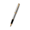 PARKER Sonnet Stainless Steel GT, roller s vrchnáčikom, hrot F, čierna náplň