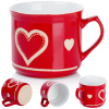 Orion Keramický hrnček varák červené SRDCE 500 ml