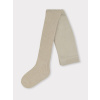 NOVITI RB005-G-03 Pruhované pančuchy béžové s béžovým lurexom 140/146