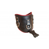 Široký BDSM kožený obojok 12 cm S