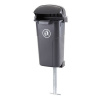 MEVA-TEC Odpadkový koš 50 l. Urban - černý