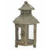 Posiwio Zelenohnedá antik dekoračná závesná lampáš Romanio - 13*12*22 cm - Posiwio