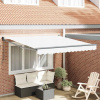 Ručná markíza Biela 300 x 250 cm, náhradný materiál markízy k rámu 3 x 2.5 m