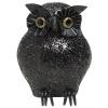 DEKORÁCIA SOVA S GLITRAMI NA HALLOWEEN, BROKÁTOVÁ