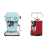 Ascaso Dream PID, Kid Blue + Eureka Mignon Specialita, CR ferrari red
