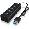 ICY BOX IB-HUB1409-U3 USB 3.2 Gen 1 (3.1 Gen 1) Type-A 5000 Mbit/s Čierna (IB-HUB1409-U3)