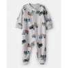 CARTER'S Overal na zips fleece Sleep & Play grey Truck chlapec 6m/veľ.68 1T613610_6M