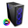 EVOLVEO Ptero Q1, case ATX , x RGB Rainbow Ring 120mm ventilátory , 2x 2,5 