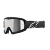Motokrosové okuliare vISION YOUTH CORP ALPINESTARS detské čierne zrkadlové strieborné plexi 2025