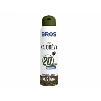 Bros spray na odevy odpudzuje a zabíja kliešte 90 ml