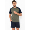 Italian Fashion Pánske krátke pyžamo Aleksandr - bavlna Khaki M