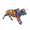 Farebné moderné graffiti bull socha figurína (Farebné moderné graffiti bull socha figurína)