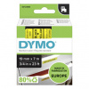 Dymo originál páska do tlačiarne štítkov, Dymo, 45808, S0720880, čierny tlač/žltý podklad, 7m, 19mm, D1 45808