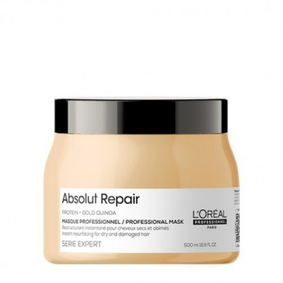 L'Oréal Professionnel Serie Expert Absolut Repair Protein + Gold Quinoa Professional Mask 500 ml - Intenzívna regeneračná maska pre veľmi poškodené vlasy