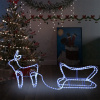 Shumee vánoční dekorace sobi a sáně venkovní 252 LED diod