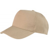 Result Headwear | RC084X, 5 panelová šiltovka, hnedá Khaki