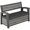 KETER DECO GARDEN BENCH 227 L Storm grey (261848) - plastová záhradná lavička s úložným priestorom