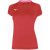 Mizuno Core Short Sleeve Tee W XS, ružová / červená