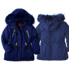 Detská bunda - Parka bunda HV-E R. 134 (Park Navy Blue Jacket Winter Fur 134)