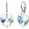 Náušnice Silvego stříbrné Srdce Crystal AB Swarovski Elements LSW017E
