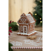 Clayre & Eef Vianočná perníková chalúpka s Led svetielkami Gingerbread House - 15*12*17cm/ 3*AA - Clayre & Eef