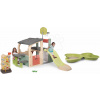 Set hracie centrum a pieskovisko s vodotryskom Multisport Fun Center Life Smoby so 150 cm šmykľavkou a hracia stena hry s loptou a vodou