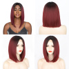 Vínová ombré parochňa Vivian so sieťkou (lace front)