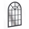Casa Chic Savile, francúzske zrkadlo vo vzhľade okna, drevený rám, 120 x 80 cm (MIR-WIN-120X80-GREY)