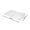 Aquatek SMC 120 x 80 cm SMC120X80 (Sprchová vanička z tvrdeného polyméru + ORIGINÁL SIFÓN)