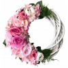 Veniec na dvere - Kvetinový veniec na dvere čelenka ruží dekorácie (Veniec na dvere - Kvetinový veniec na dvere čelenka ruží dekorácie)